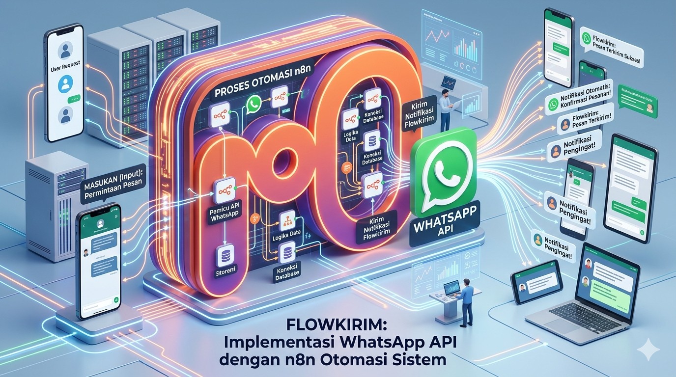 Flowkirim Hadirkan Jasa Pembuatan Sistem Otomasi n8n WhatsApp Terintegrasi ERP & Sistem Existing