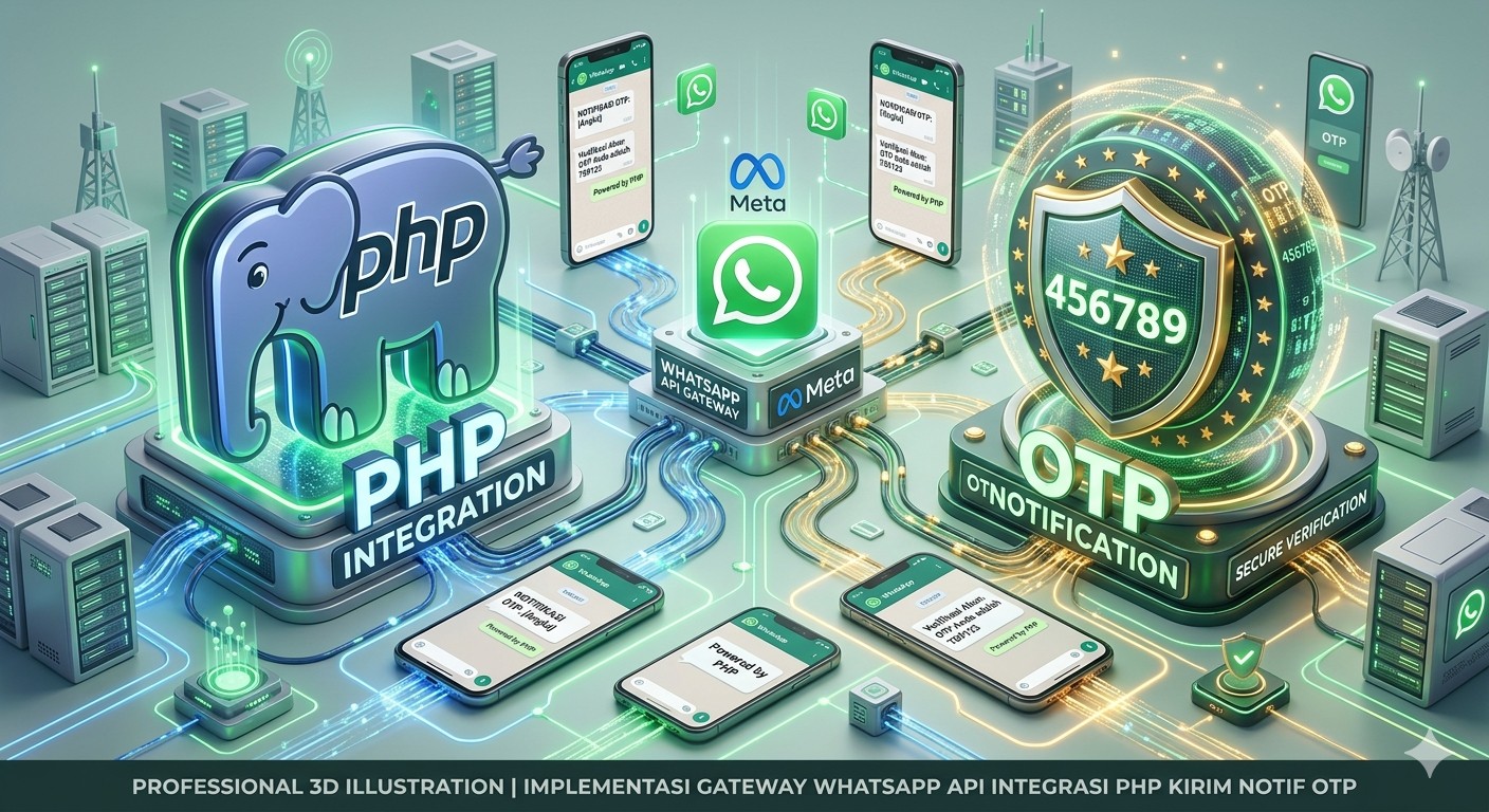 Cara Kirim OTP Gratis WhatsApp dengan PHP Menggunakan Flowkirim (Step-by-Step API)