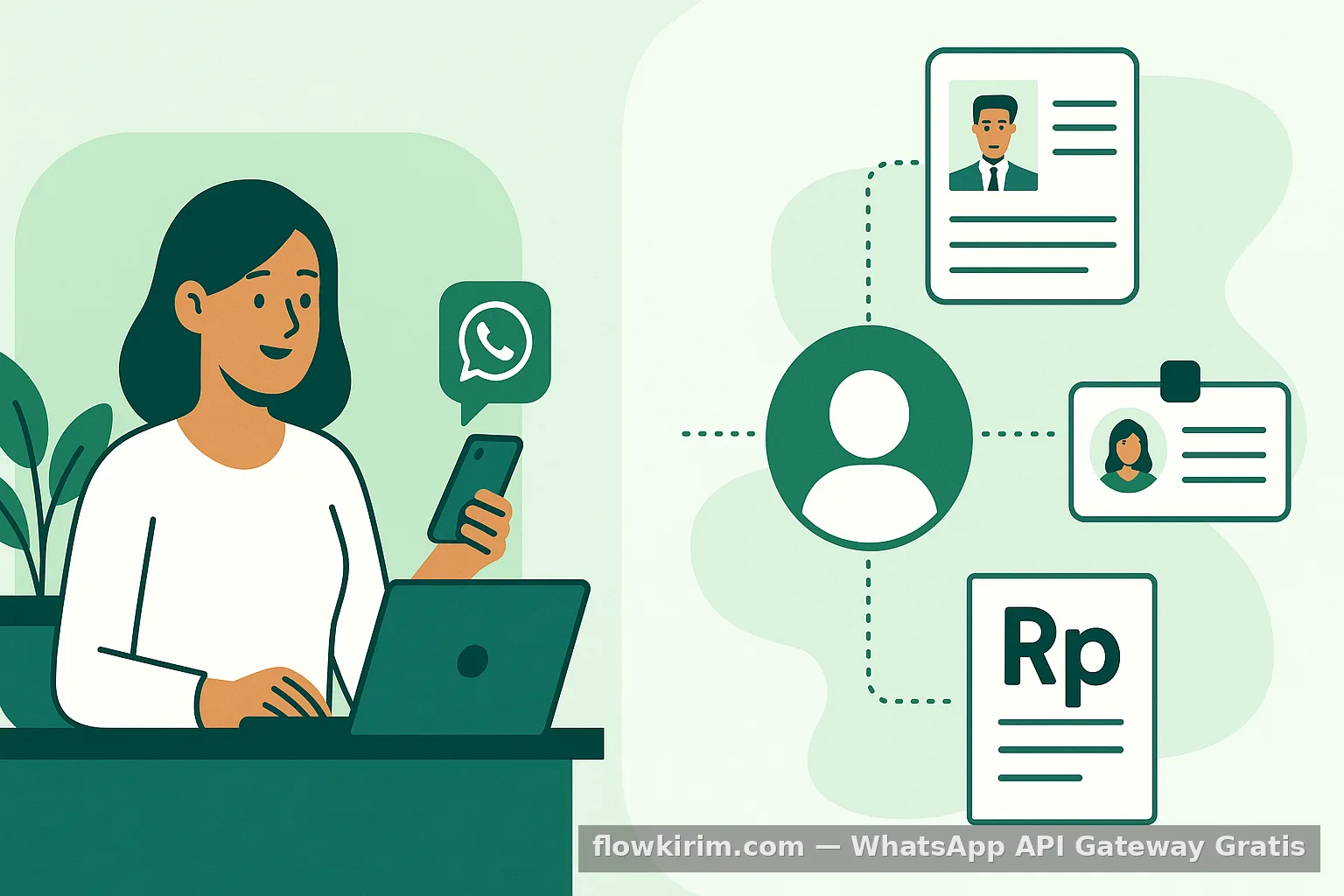WhatsApp Gateway FlowKirim untuk HRD: Otomasi Rekrutmen, Absensi & Slip Gaji