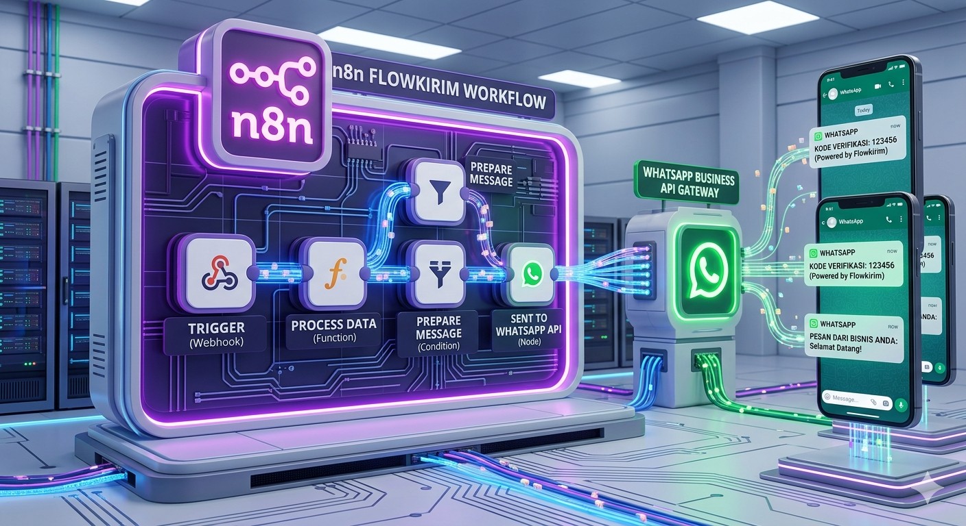 Cara Membuat Otomasi n8n WhatsApp dengan Flowkirim: Panduan Lengkap WhatsApp API n8n untuk Automasi Gratis