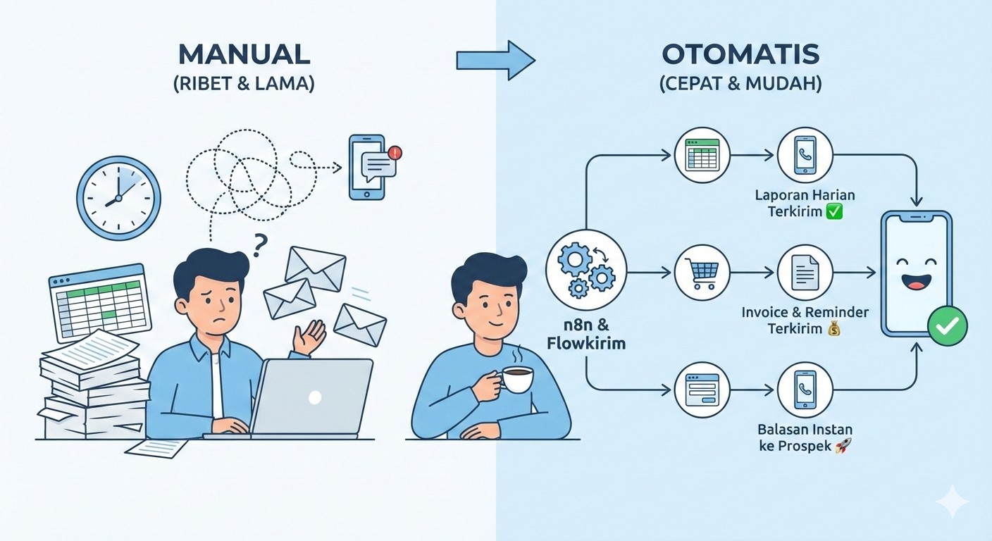 Masa Depan Bisnis: Membangun Asisten Pintar 24/7 dengan Kolaborasi Flowkirim, n8n, dan AI Agent
