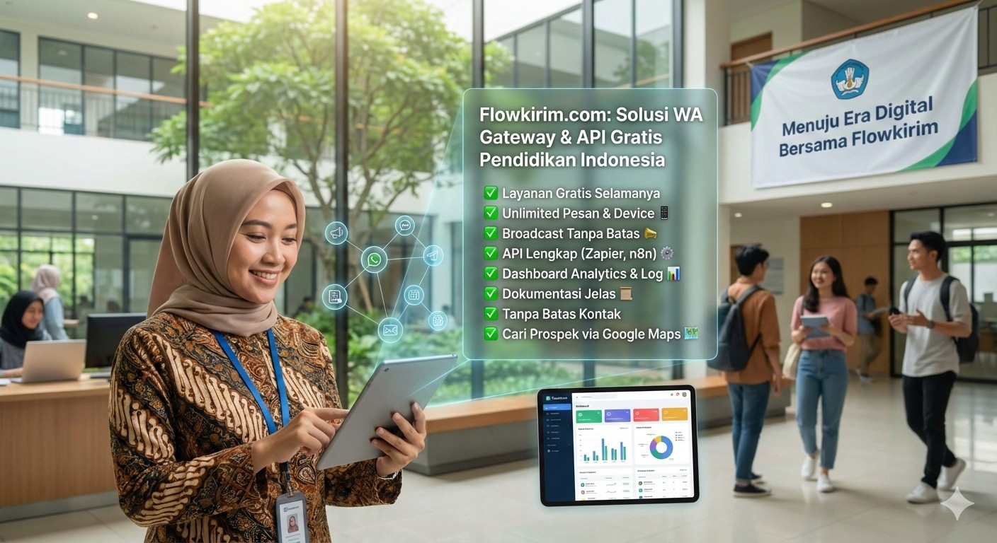 Flowkirim Bisa Jadi BOT WhatsApp Cerdas: Solusi WhatsApp Gateway Gratis dengan Otomasi Pintar  Di Indonesia, WhatsApp bukan sekadar aplikas
