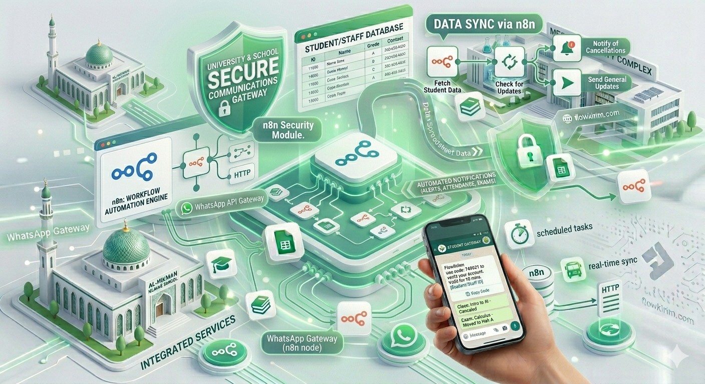 WhatsApp Gateway FlowKirim sebagai Trigger Tool di n8n untuk Automasi Bisnis